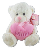 Keel Toys - 25cm Mothers Day Bear Holding A Pink Heart Mum