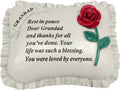David Fischhoff Grandad red pink memo cushion, cream