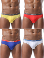 4 Pack Men’s Stylish 3D U Convex Pouch Briefs