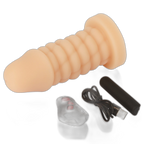 Tank Vibrating Dildo - USB Rechargeable Dildo - 10 Vibration Modes - 3 Size Silicone Dildo