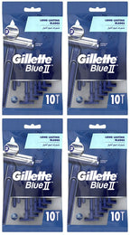 4 x Gillette Blue I I Razors - 10 PACK
