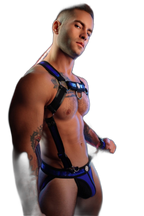 Breedwell Illuminator Body Harness Blue Holo