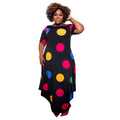 Short-sleeve Printed Loose-fitting Fashionable Women's Dress