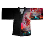 Half Black Half Báijiǔ - Womens Kimono Robe