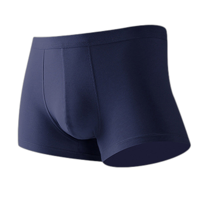 4Pcs Modal Pure Color Thin U Convex Boxer Briefs For Men