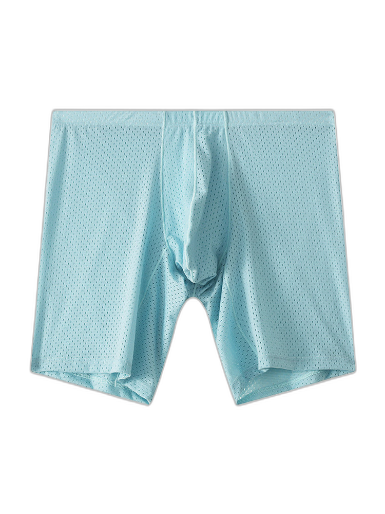 2 Pack Men's Mesh Transparent Sports Fitness Loose Boxer Briefs