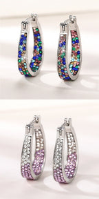 Geometric Diamond Ear Clip Earrings | Luxury Letter Style Women's Jewellery