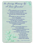 In Loving Memory - Of A Dear Grandad - Grave/Graveside Memorial Card