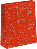 Turnowsky - Beautiful Merry Christmas with Gold Stars and Snowflakes  gift bag
