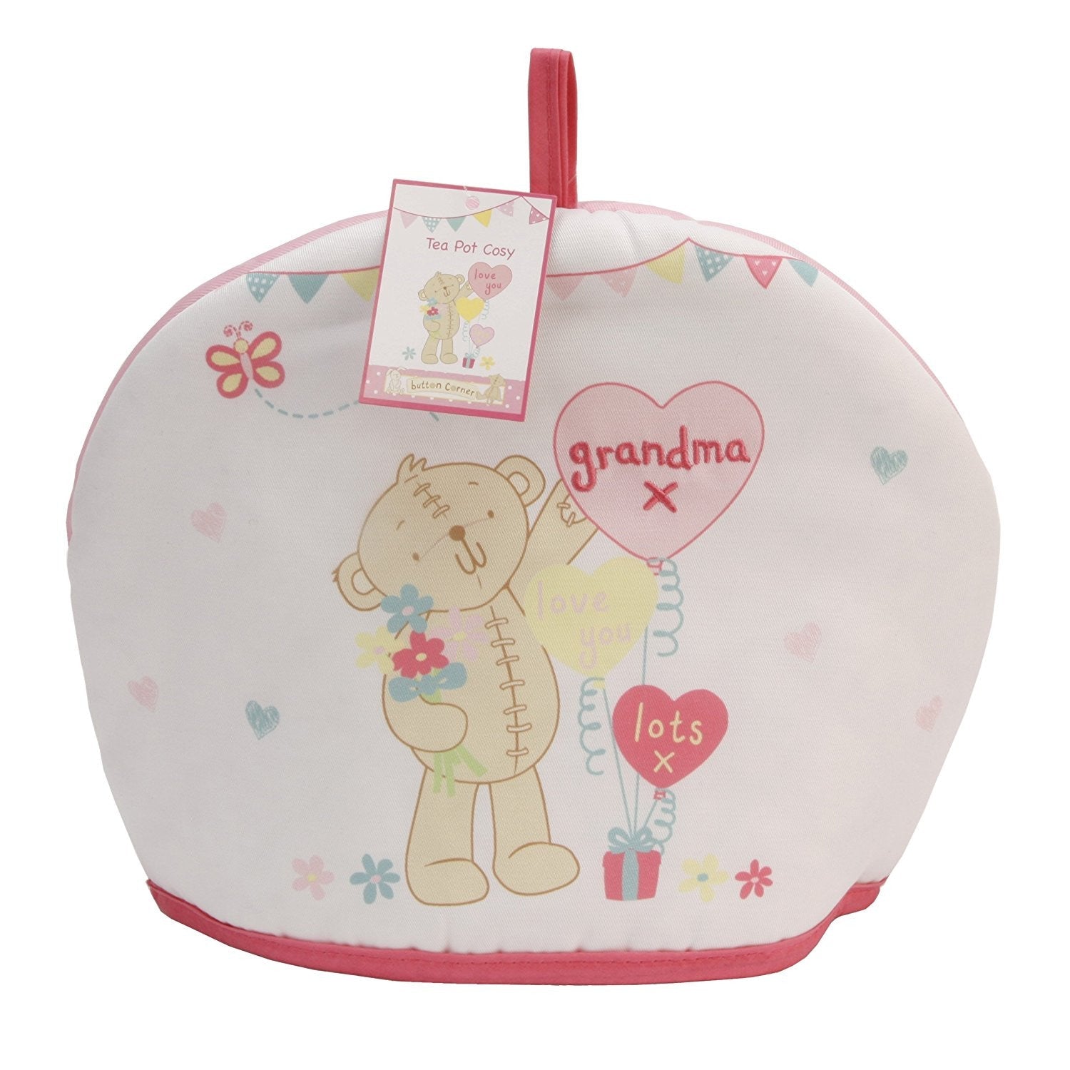 Button Corner "Grandma Love You Lots x" Tea Cosy