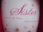 "Sister" Pink Floral Sentimental Mug With Presentation Box