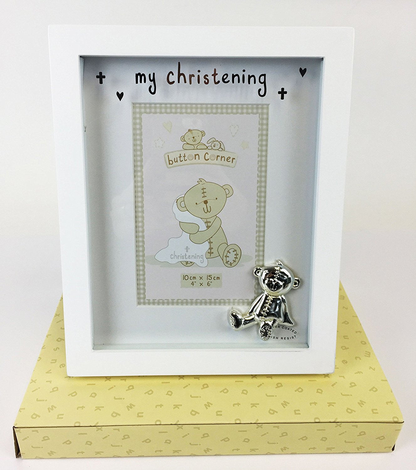 New Christening Photo Frame Keepsake Gift For Baby Girl Boy Box Present Silver