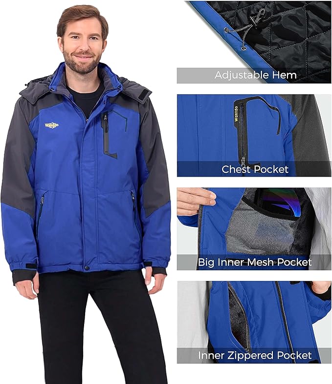Ski Jacket Winter Coat Waterproof Windproof Outdoor Snowboarding Wantdo