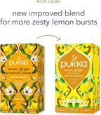 4 x Pukka Organic Lemon Ginger Manuka Honey Tea 20 S