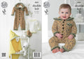 King Cole Cuddles DK Double Knitting Pattern Baby Clothes Set - Onesie Sweater Blanket & Hat (4231)