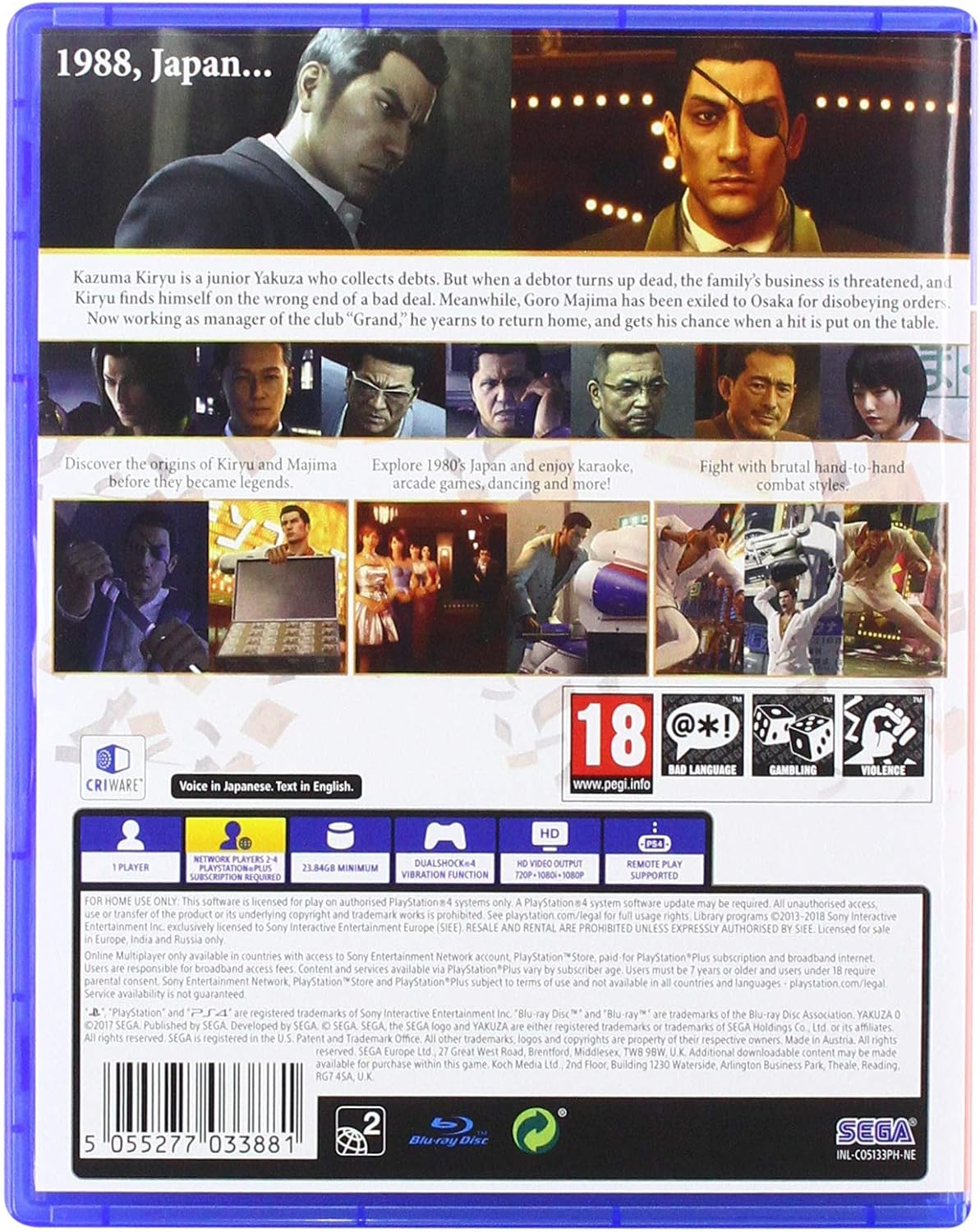 Yakuza 0 Zero PS4
