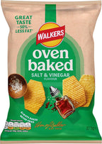 32 x Walkers Baked Salt & Vinegar Snacks Crisps 37.5G