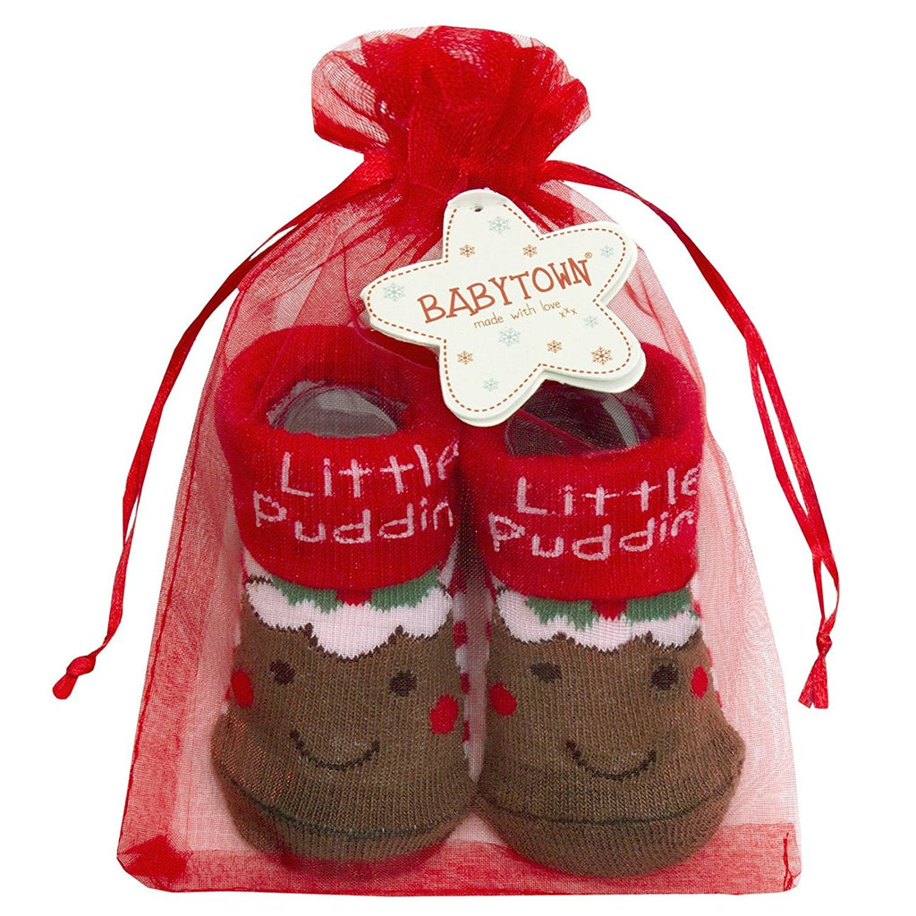 Babytown Festive Christmas Baby Cotton Rich Socks in Tote Bag