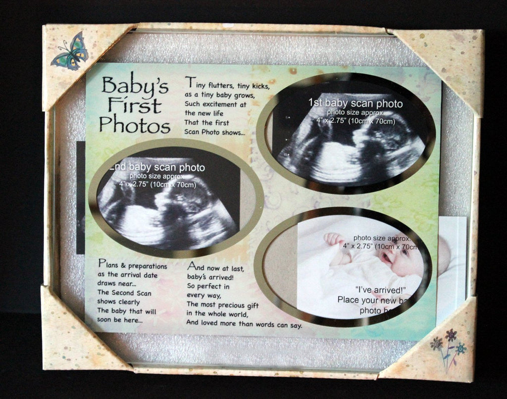 Inspirational Glass Poem Photo Frame Gifts New Baby Present First Images Keepsake to Treasure Forever!