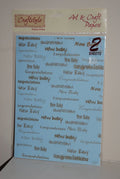 Pale Blue Baby Boy Congratulations Background Card x 2 : - Scrapbooks, Cards