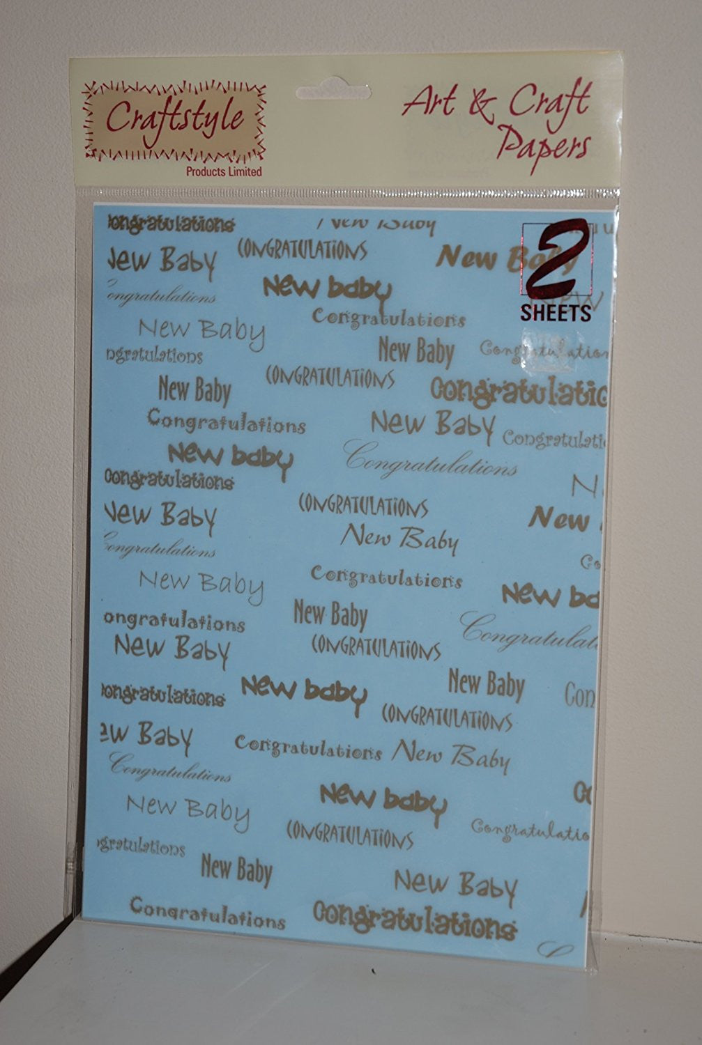 Pale Blue Baby Boy Congratulations Background Card x 2 : - Scrapbooks, Cards