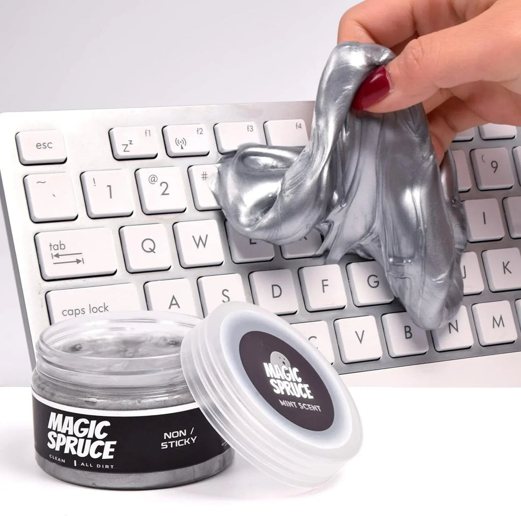 Brighten Car Interior & Keyboard with Magic Spruce Silver Cleaning Gel - 120g