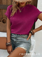 Women's Knitwear Casual Top Round Neck T-shirt