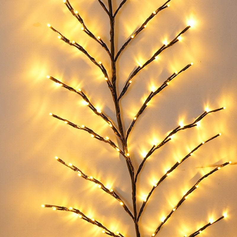LED Christmas Leaves Rattan Lamp Bedroom Indoor