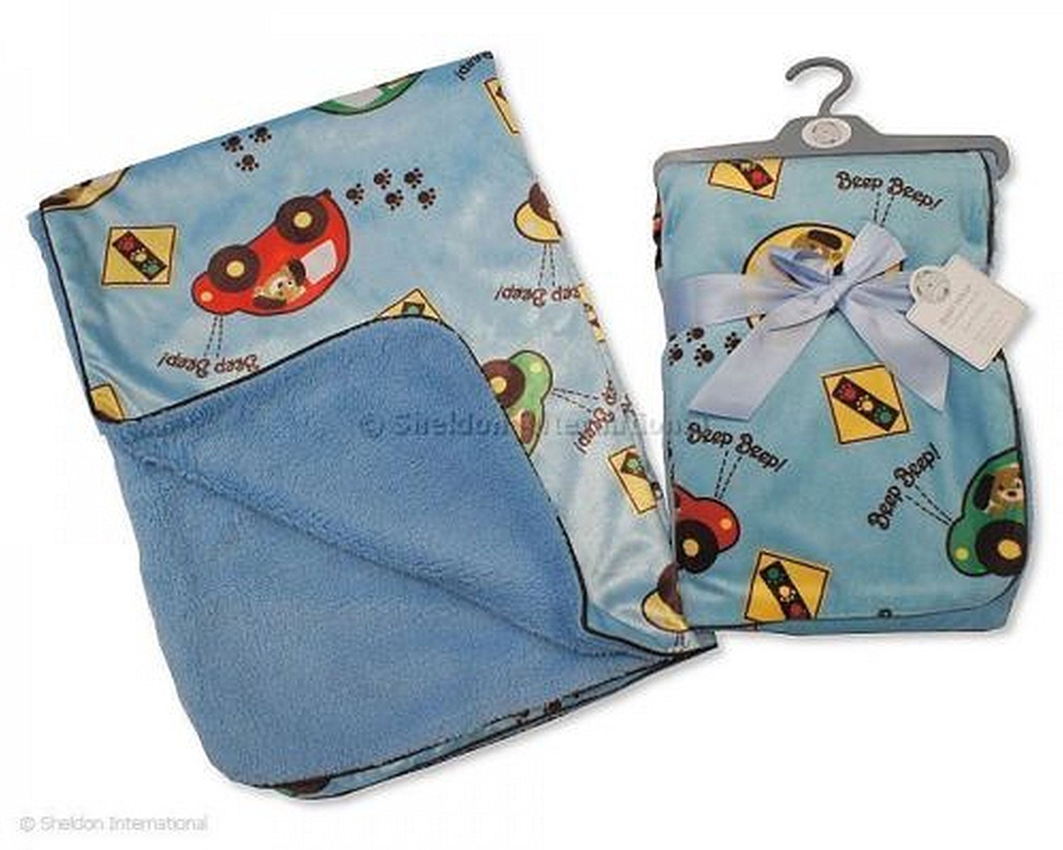 Mink Baby Blanket/Wrap With Decorative Car: 75 x 100 cm - bw-112-908