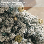 Artificial Christmas Tree 6FT Snow Flocked 850 Tips Metal Stand Asinse