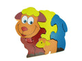 Traditional Wood'n'Fun: Baby/Toodler Wooden Colourful Puzzle Sheep and Lamb