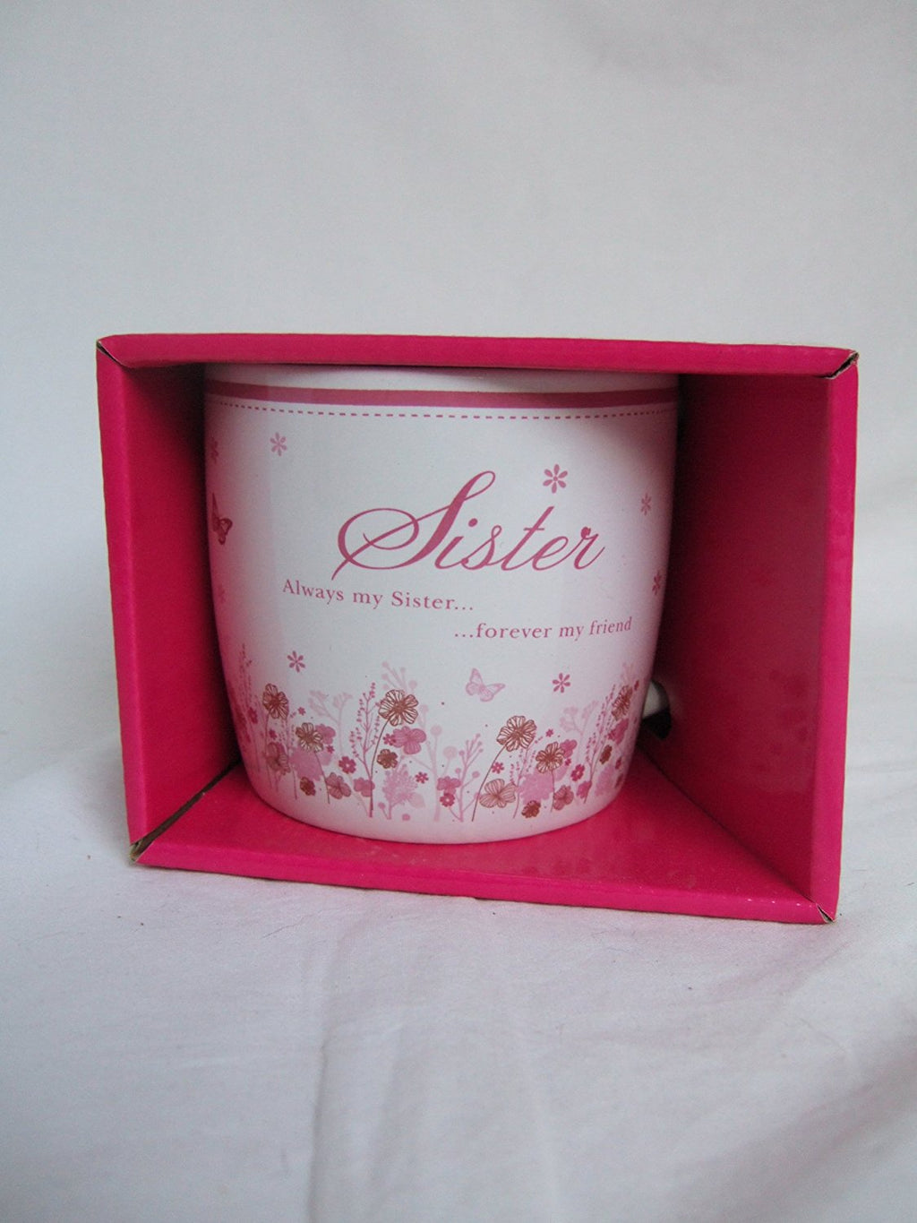 "Sister" Pink Floral Sentimental Mug With Presentation Box