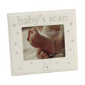 CREAM BABY'S SCAN PHOTO FRAME WITH TEDDY & DIAMANTE BY BAMBINO JULIANA CG905