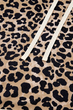 Women's Loose Retro Leopard Print Hooded Sweatshirt