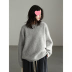 Women's Red Alpaca Wool Pullover Sweater, Soft And Cozy Knit Top Year Wear