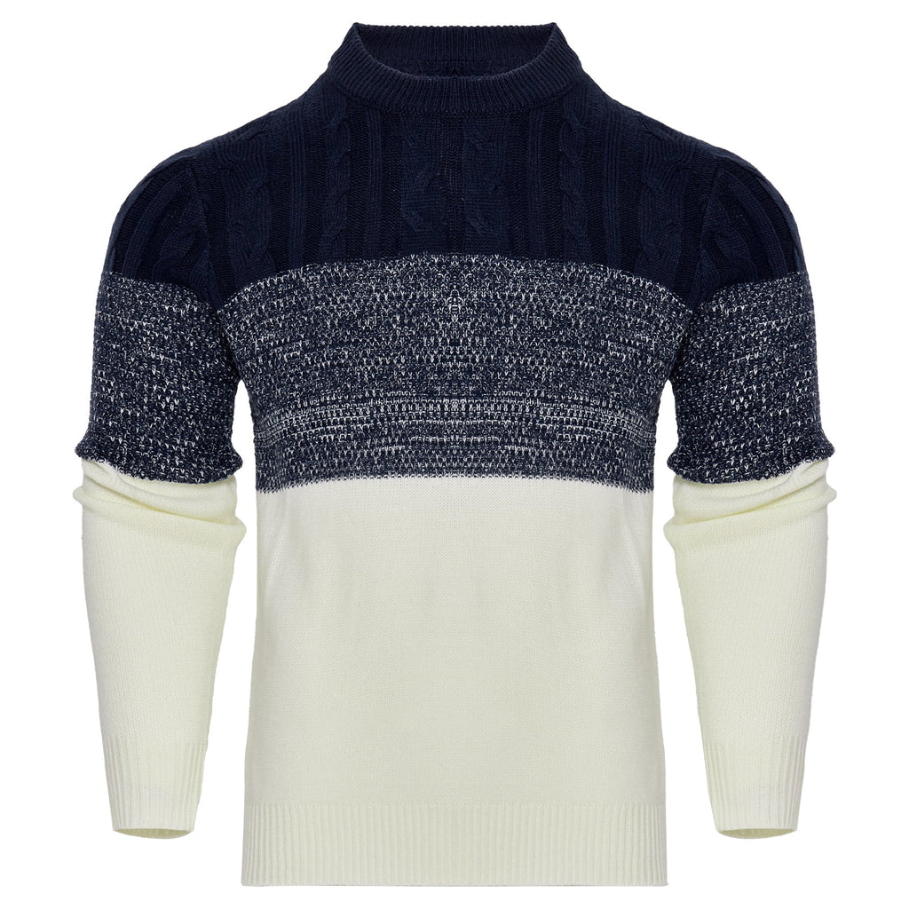Men's Knitted Sweater Fashion Long-sleeved Pullover Tops Fall And Winter Clothing