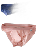 3 Pack Men's Ultra-Thin Breathable Ribbed Ice Silk Briefs