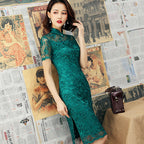 Spring And Summer Fashion Girls Daily Elegant New-style Robe Mid-length Dress