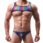 Rainbow Harness-Crop Top + Underwear
