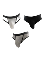 3 Pack Men's Seamless Comfort Large Supportive Pouch Sexy Low-Rise Briefs