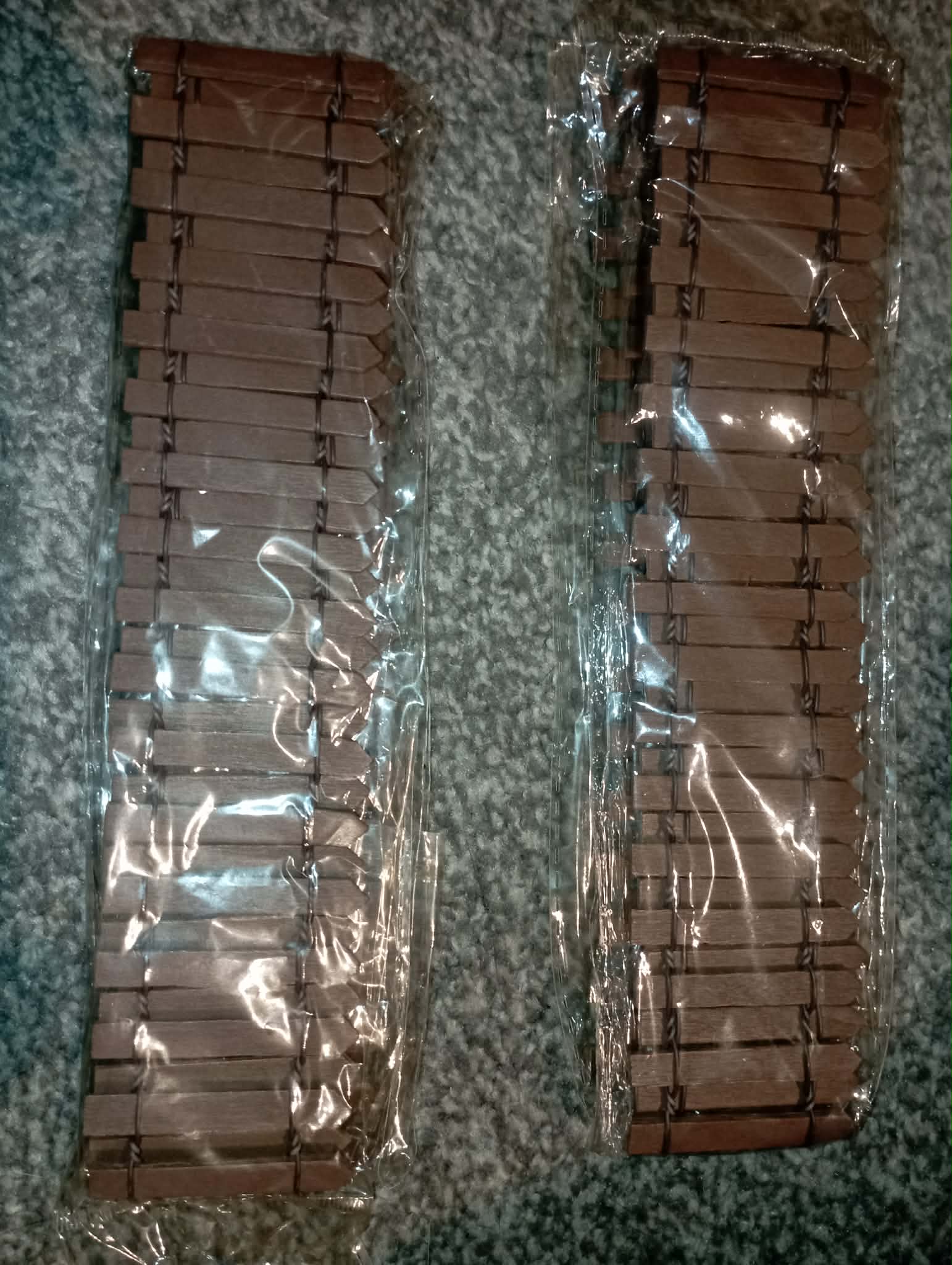 2 packs Mini Wood Fence BROWN Decorative