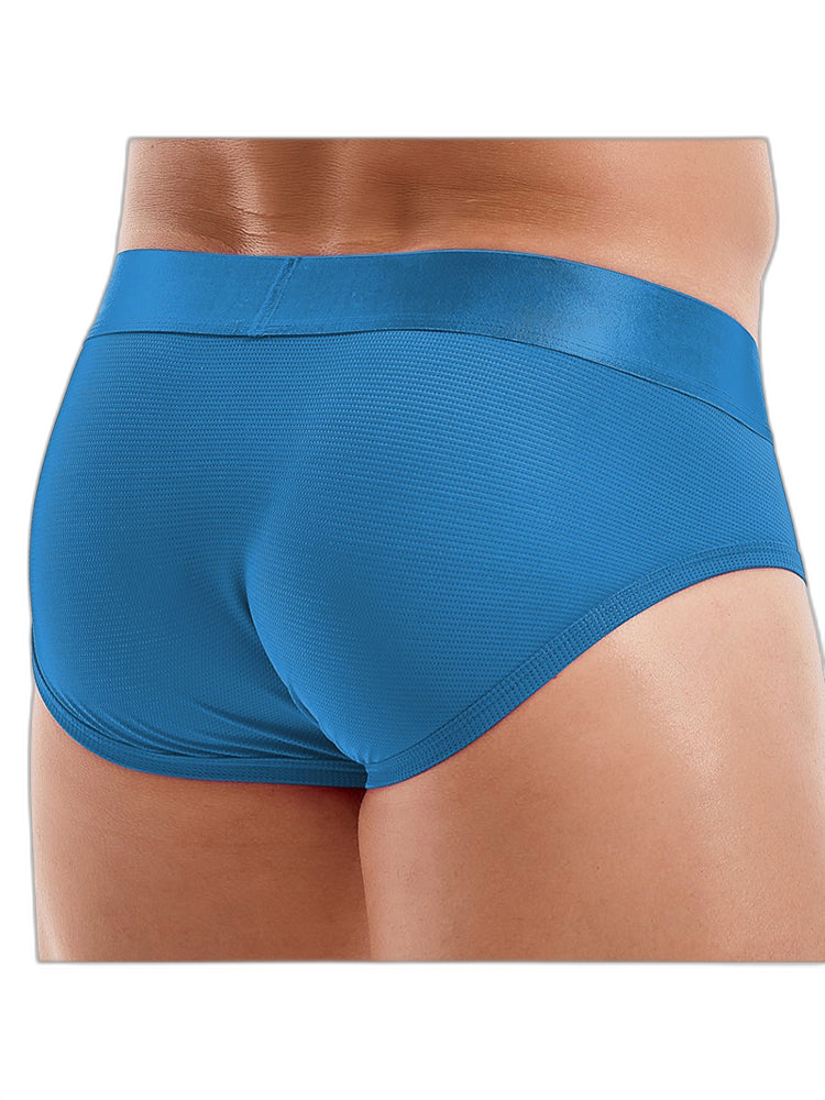 Men's Solid Color Mesh Breathable Sports Fitness Briefs