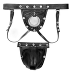 Prowler RED Leather Harness Jock Strap Black
