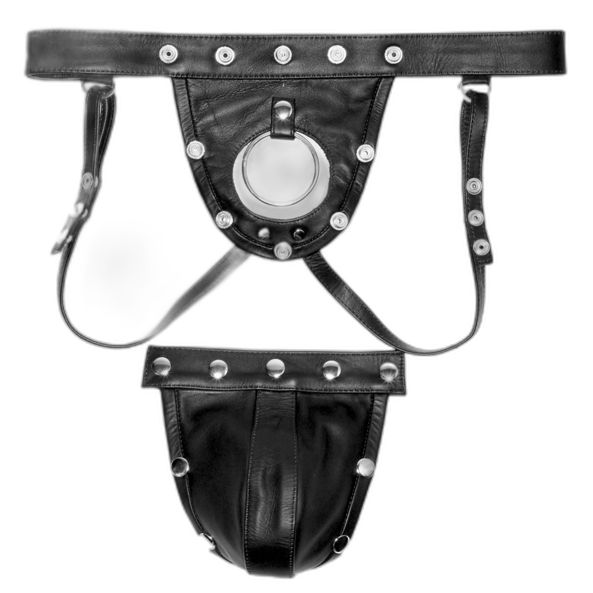 Prowler RED Leather Harness Jock Strap Black