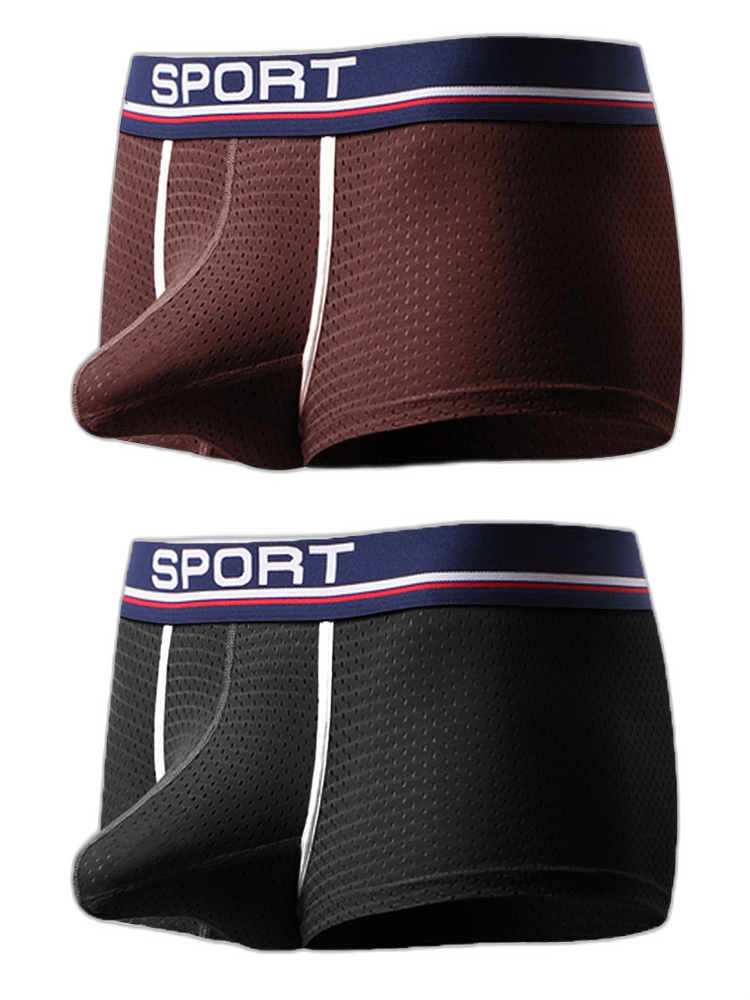 2 Pack Breathable Separate Pouch Boxer Briefs