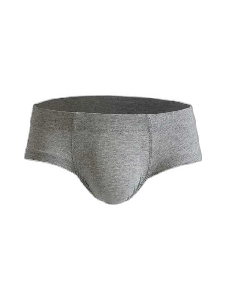 3 Pack Men's Cotton Solid U-Shaped Pouch Briefs