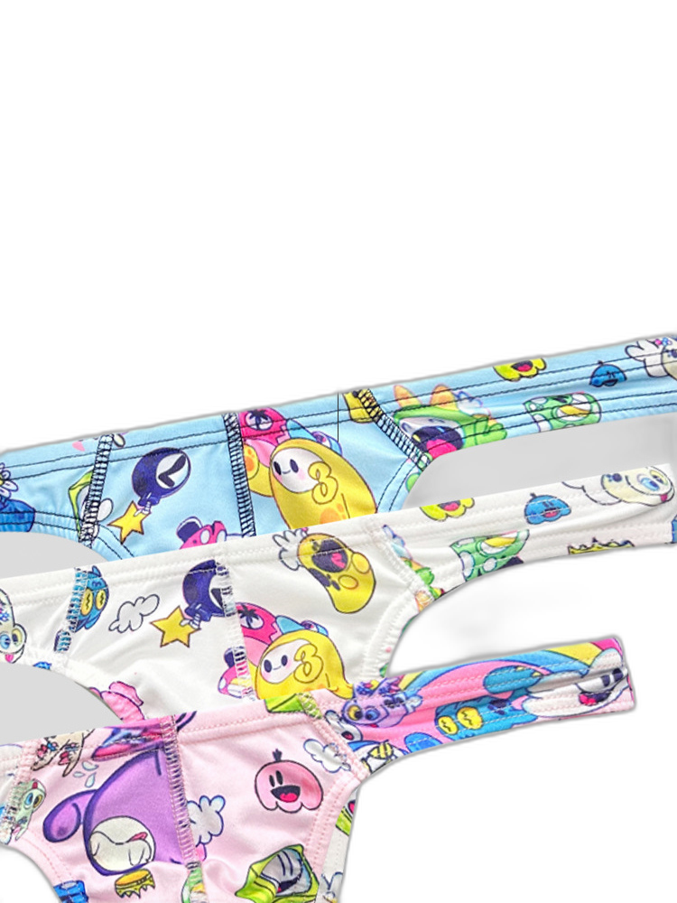 2 Pack Men's Low-Rise Sexy Print Thong