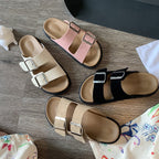 Casual Women's Summer Wear Birkenstock Shoes Belt Buckle Half Slippers