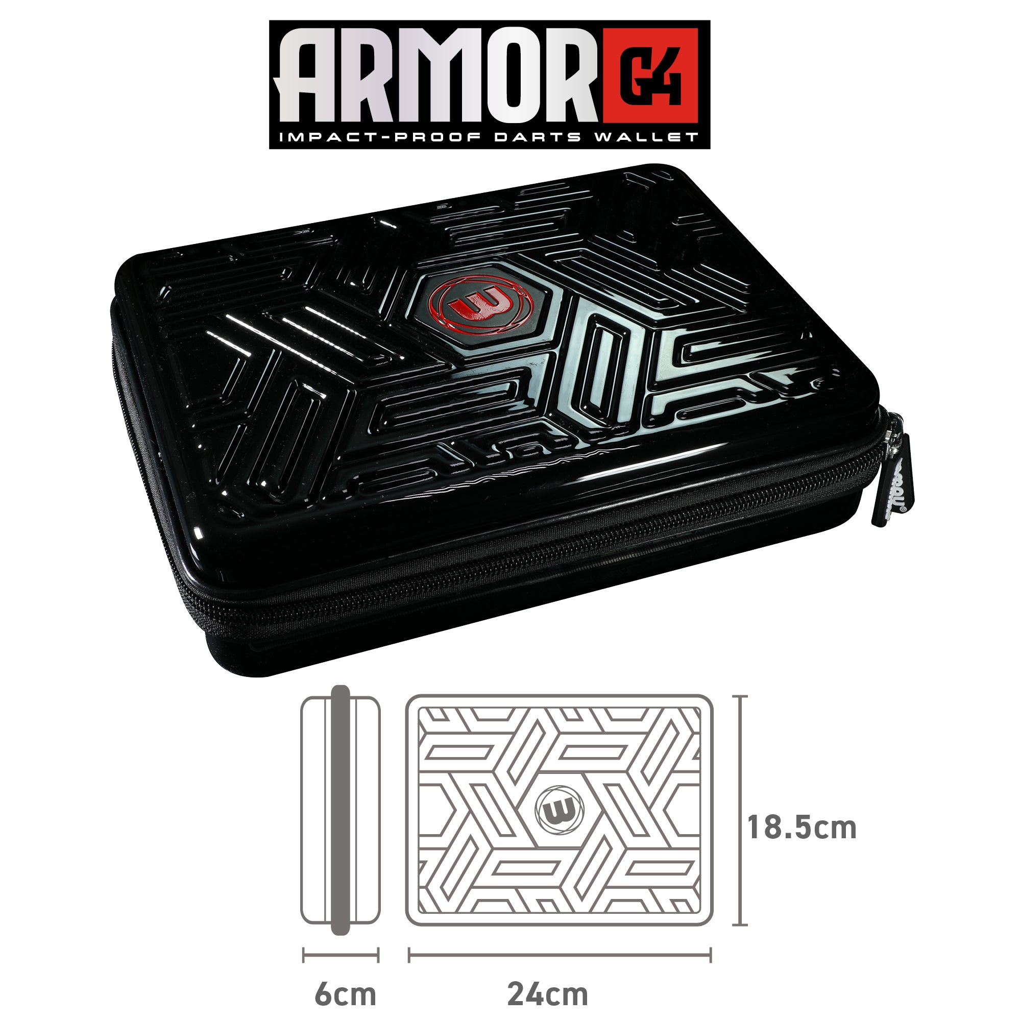WINMAU Armor G4 Dart Wallet BLACK