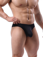 4 Pack Men's Seamless Ice Silk Sports Sexy Solid Color Thong & Strings